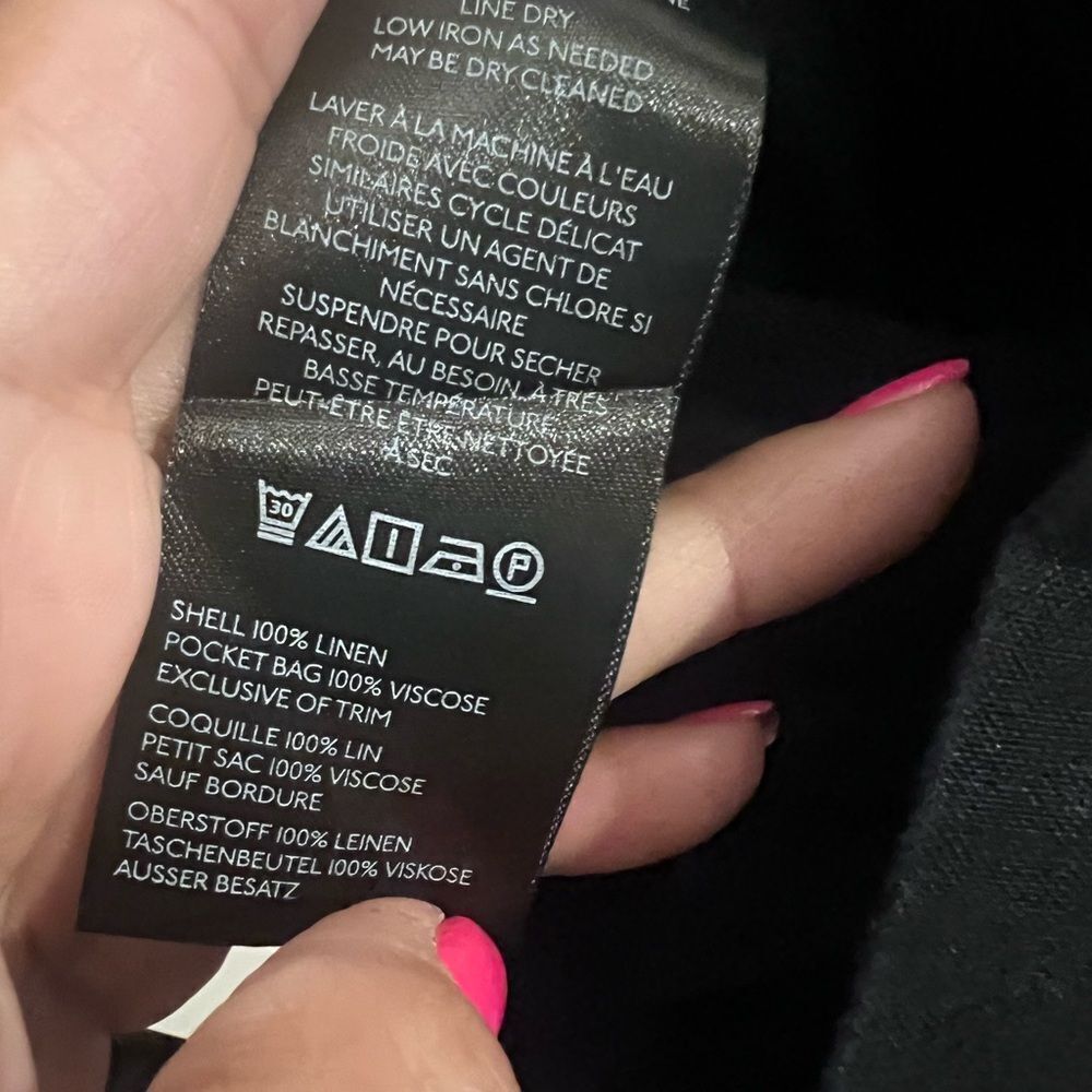 NWT By Anthropologie Linen Pleated Culotte Trouser Pants size medium - Picture 7 of 8